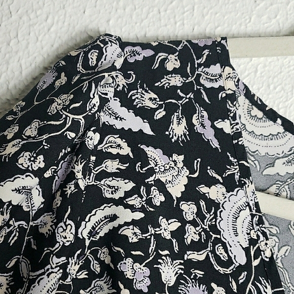 NWOT Ann Taylor Floral Midi Dress Flutter Sleeve Black White Whymsical Classic - Picture 8 of 12